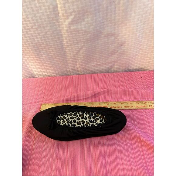 Black slippers large animal print large size 9 - Picture 3 of 3